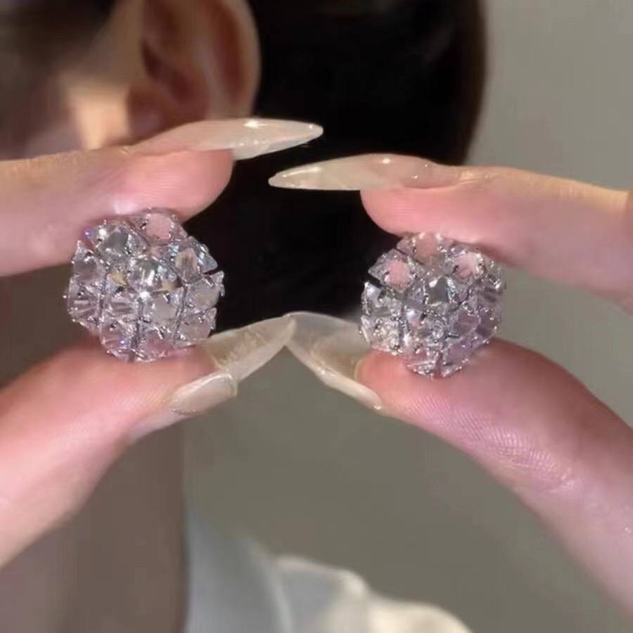 Zircon Cube Earrings