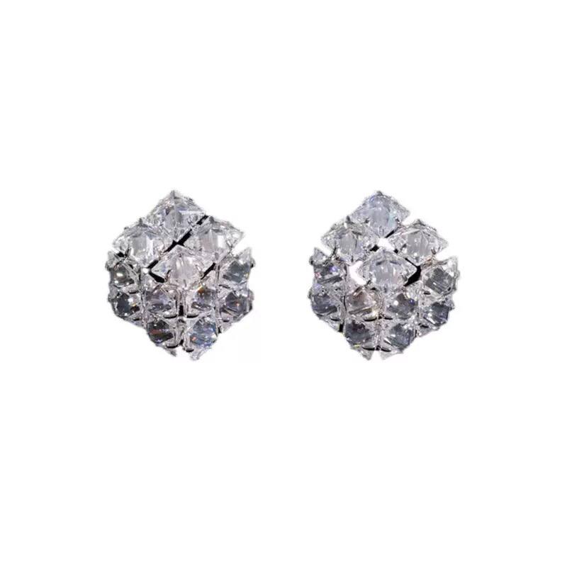 Zircon Cube Earrings