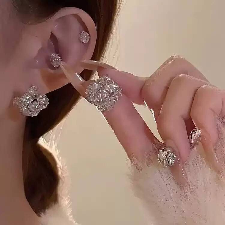 Zircon Cube Earrings