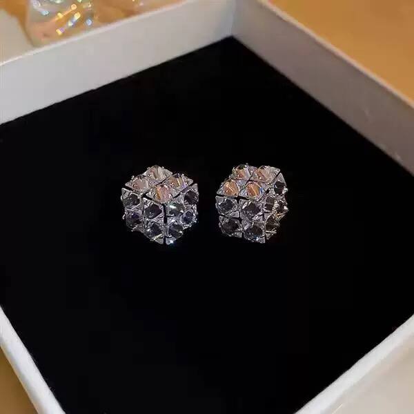 Zircon Cube Earrings