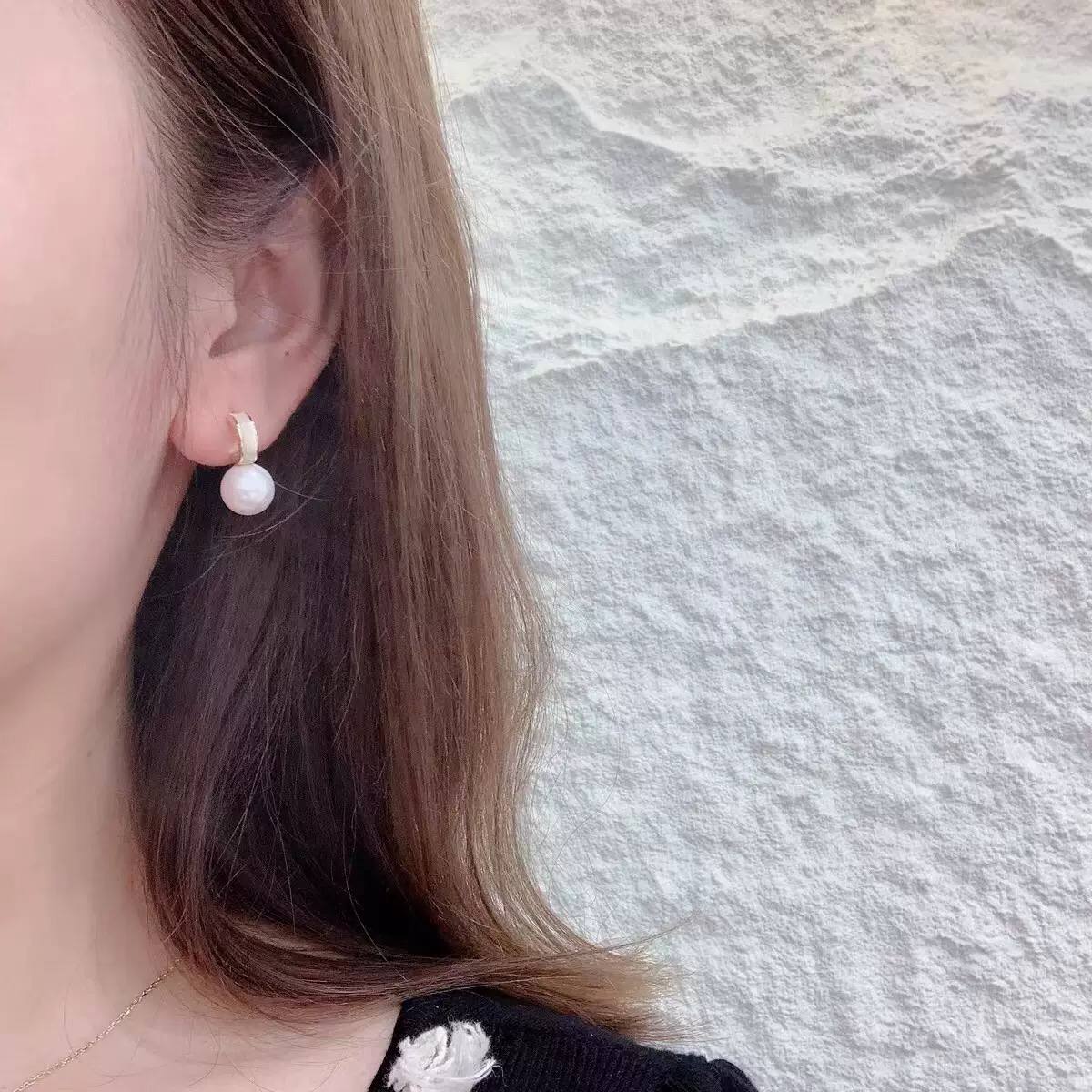 French simple retro pearl earrings