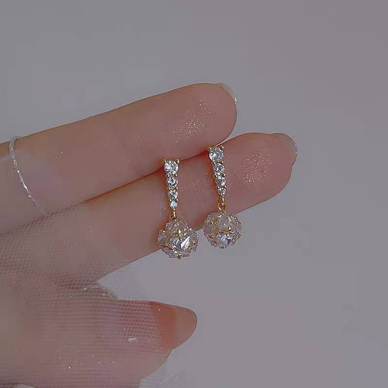 Zircon Mini Sphere Earrings