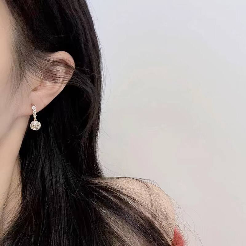 Zircon Mini Sphere Earrings