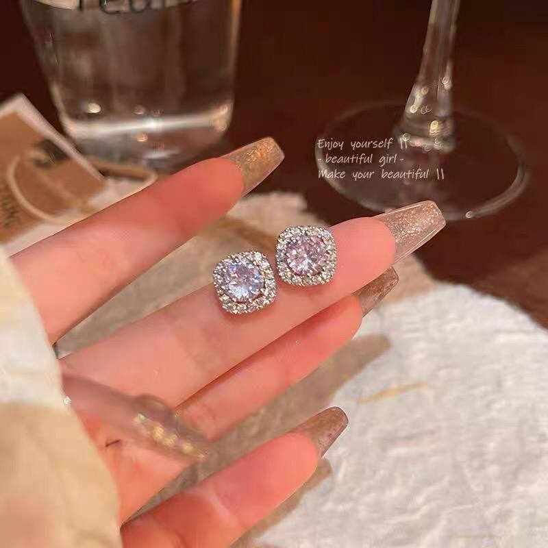 Eternal Sparkle Cushion Earrings