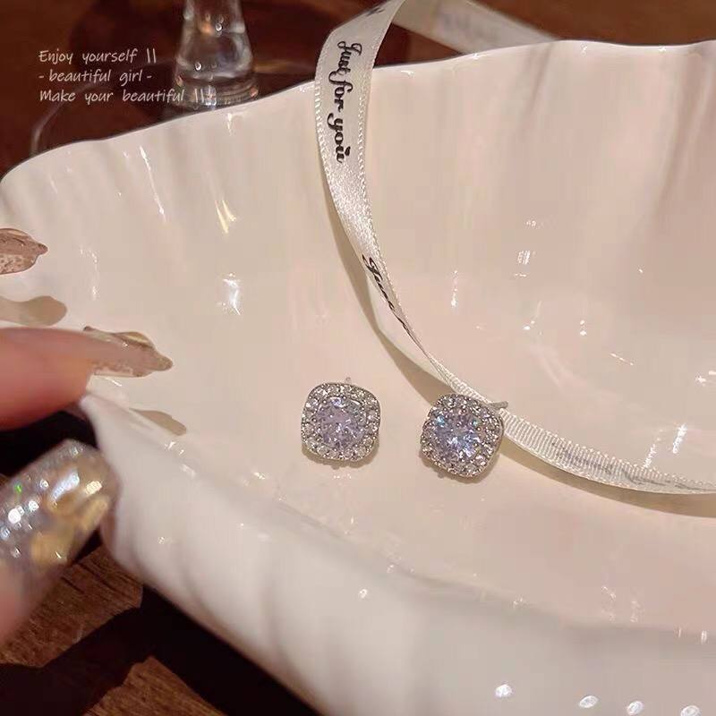 Eternal Sparkle Cushion Earrings