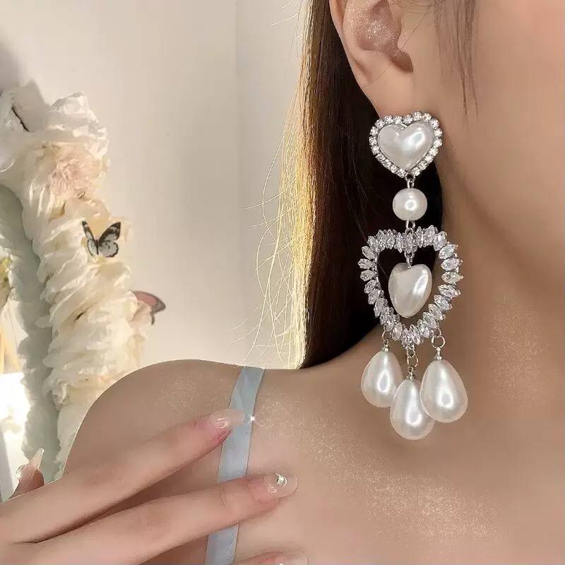 Heart of Eternity Pearl Earrings