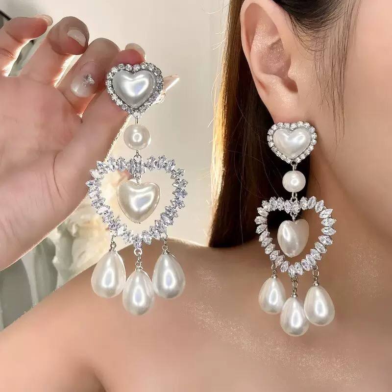 Heart of Eternity Pearl Earrings