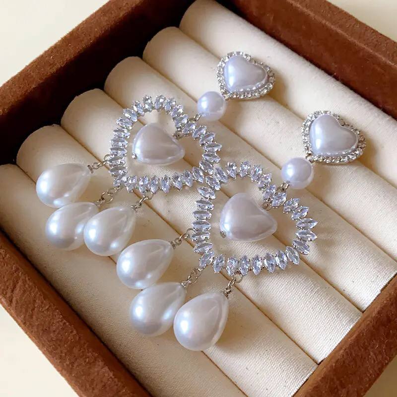 Heart of Eternity Pearl Earrings