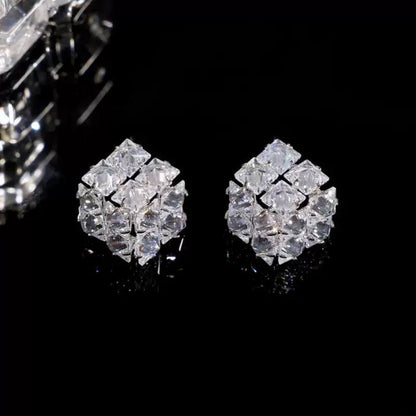 Zircon Cube Earrings