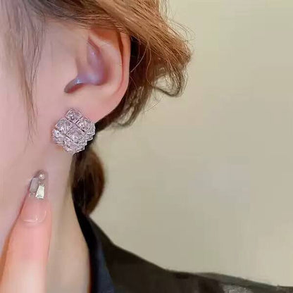 Zircon Cube Earrings