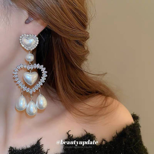 Heart of Eternity Pearl Earrings