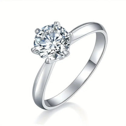 Moissanite Ring 925 Silver