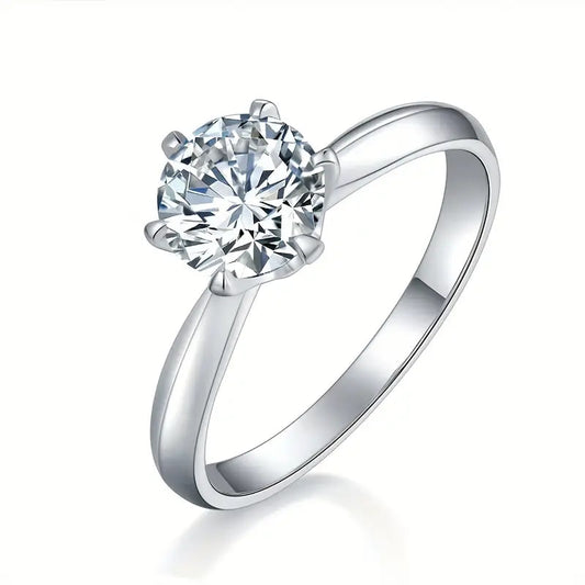 Moissanite Ring 925 Silver