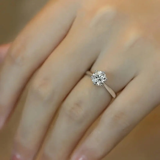 Moissanite Ring 925 Silver