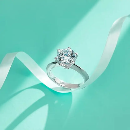 Moissanite Ring 925 Silver