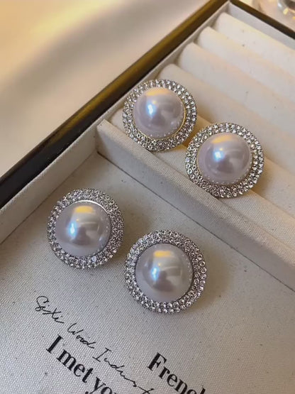 Eternal Pearl Zircon Earrings